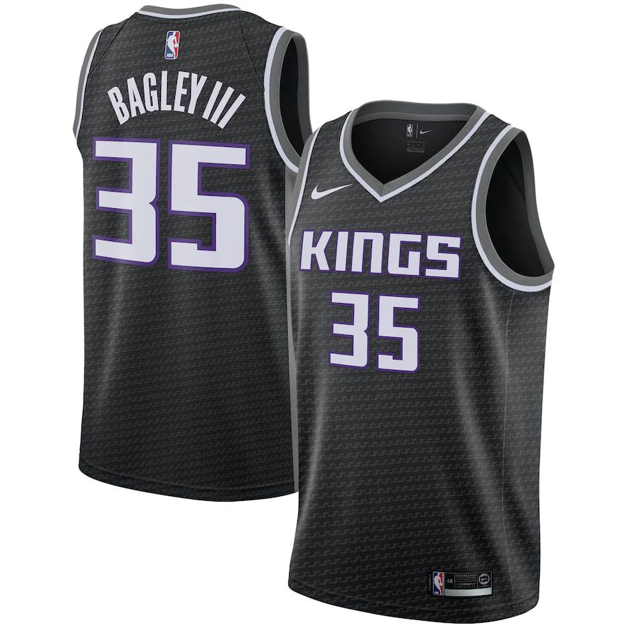Men Sacramento Kings 35 Marvin Bagley III Nike Black Swingman NBA Jersey